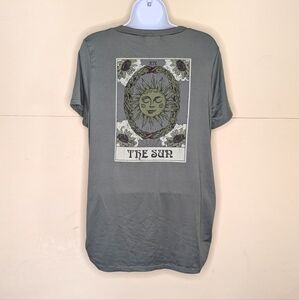 Ragdoll Tarot Card The Sun Graphic Tee Army Green